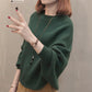 Winter Pullover Loose Top Solid Color Women's Sweater
