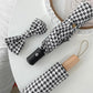 Houndstooth Umbrella Female Ins Sen Department Simple Rain and Rain Dual-use Student Folding Automatic Strong