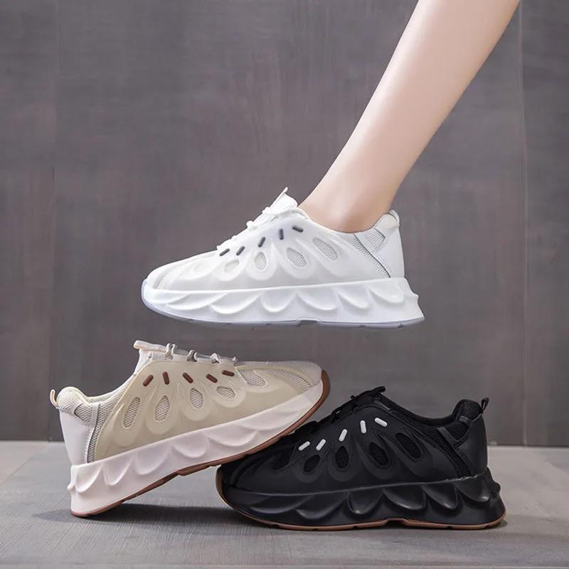 Dissolving Shoes Female Port Style Old Shoes Female Ins Wild Student Korean Version of Ulzzang Thick-soled Sports Shoes Trendy Shoes