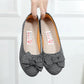 Cloth Shoes Women's Black Work Shoes Plaid Shoes Bow Beanie Shoes Soft Bottom Non-slip