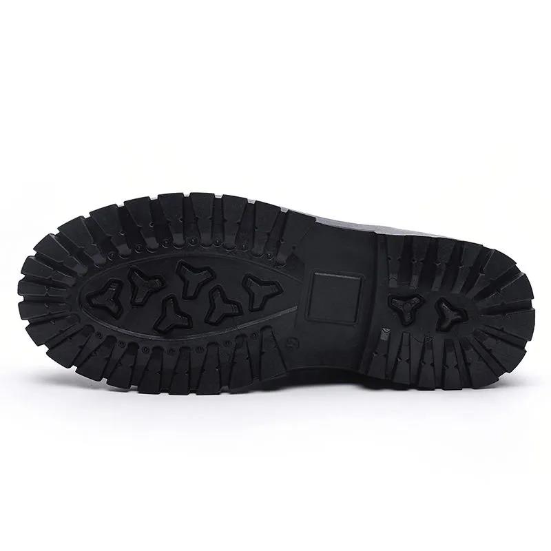 Men's Leather Shoes Casual Paint Leather Bright Leather Fashion Shoes