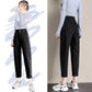 Black Denim Women's Straight-leg Pants Are Thin In Winter Plus Velvet Thickened Feet Pants Loose Large Size Wild Fashion Trousers