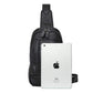 Chest Bag Black Men Waterproof Multi-pocket Crossbody Outdoor Sports and Fitness Shoulder Bag