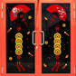 New Year Day Chinese copper coin fan wall stickers shop glass window spring festival decoration