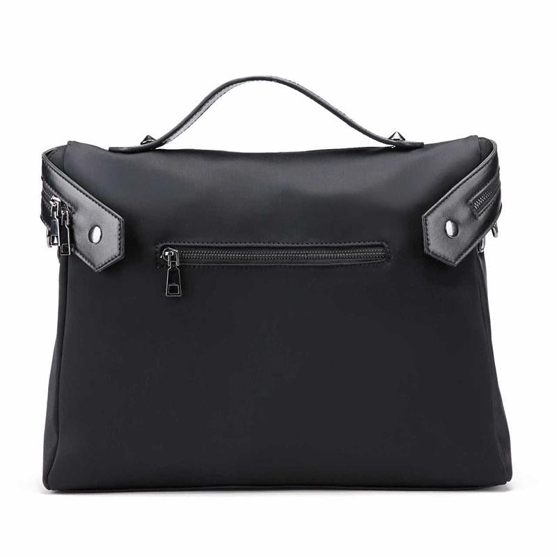 Business Briefcase Men Black Red PU Leather Joker Zipper Waterproof Handbag Shoulder Crossbody Bags