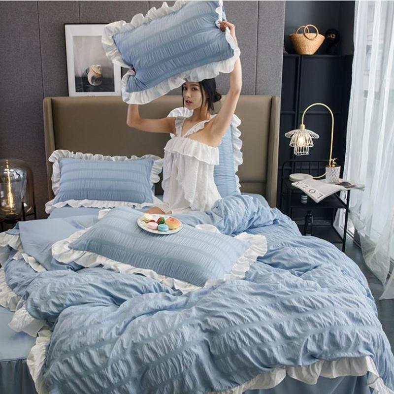 One Pillowcase Princess Style Cute Lace Solid Color Single Pillowcase 48X74cm Student Dormitory Pillowcase