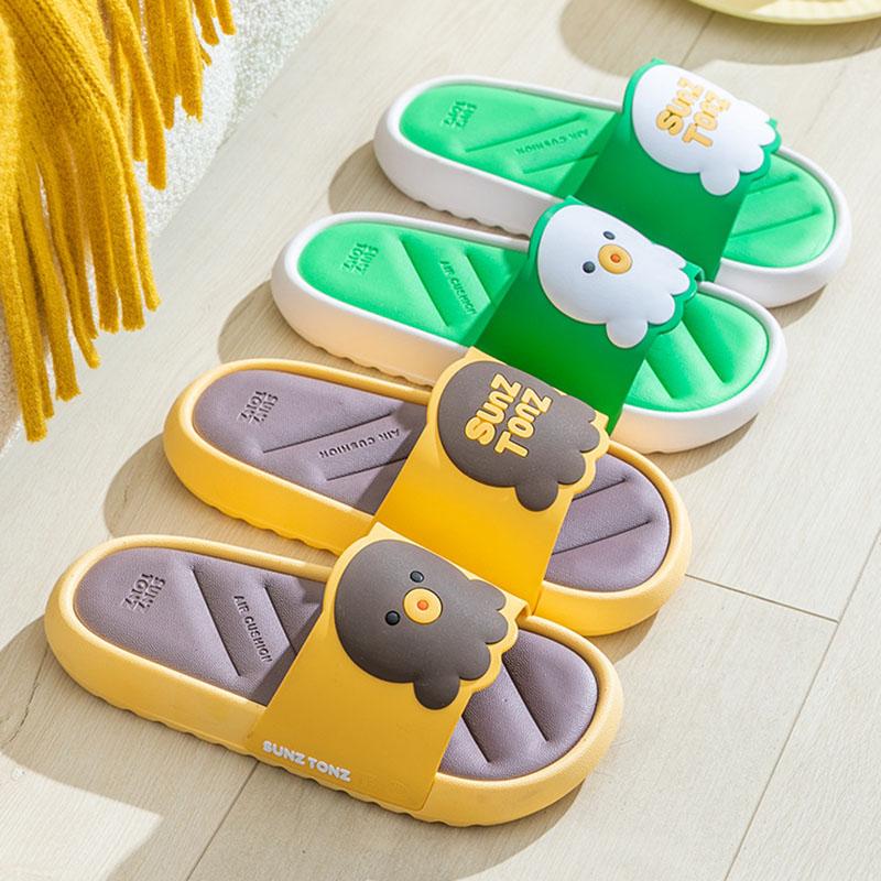 Thick-soled Slippers Women Summer Cartoon Cute Indoor Non-slip Couple Sandals and Slippers Men Wear Soft