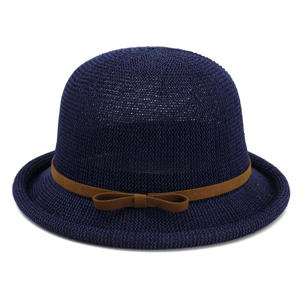 Straw Hat Women Beach Hat Lady Derby Wide Brim Summer Straw Cap