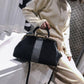 Ladies Handbag Fashion Black Horse Hair with Rhinestone Fashionable Shoulder Bag Messenger Bag