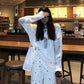 Gothic Punk Hole Sweaters Women Oversized Streetwear Harajuku Sweaters Hollow Out Broken Knitted Jumper Woman Pullover Sweater White Sweater Shirt