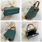 Ladies Premium Solid Color Silk Scarf Handbag Exquisite Chain One Shoulder Crossbody Box Bag