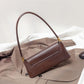 Baguette Bag Solid Color Pattern PU Leather Armpit Bag for Women Shoulder Handbags Lady Simple Hand Bag