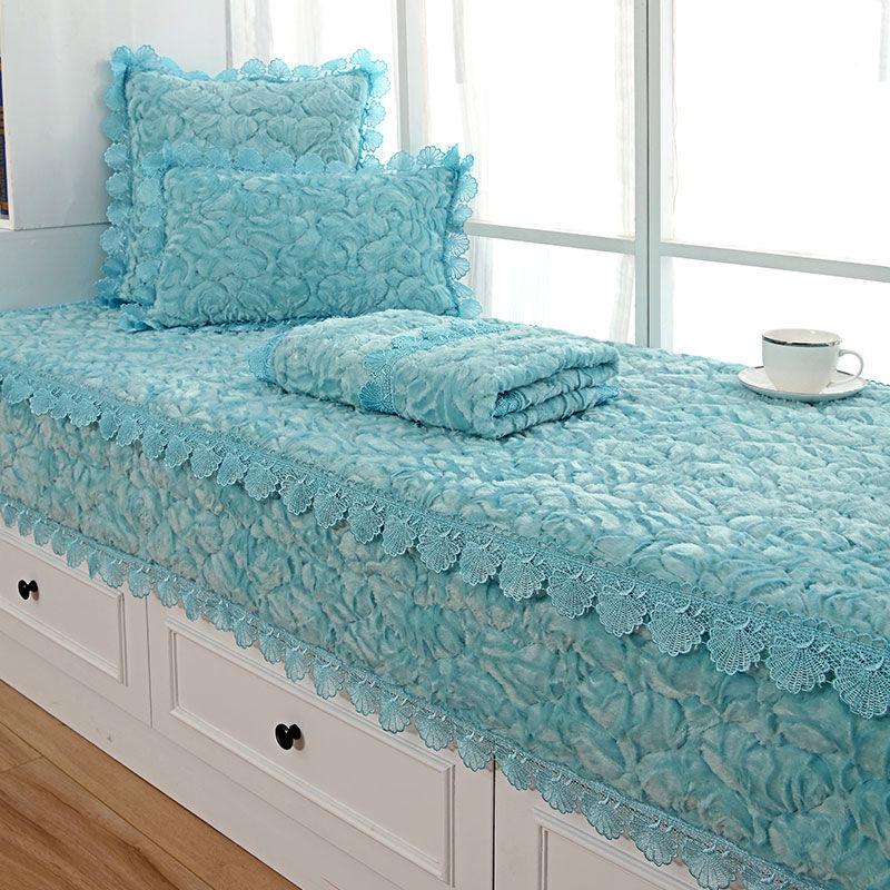 Thick Plush Bay Window Mat Modern Minimalist Non-slip Bedroom Tatami Balcony Mat Window Bench Mat