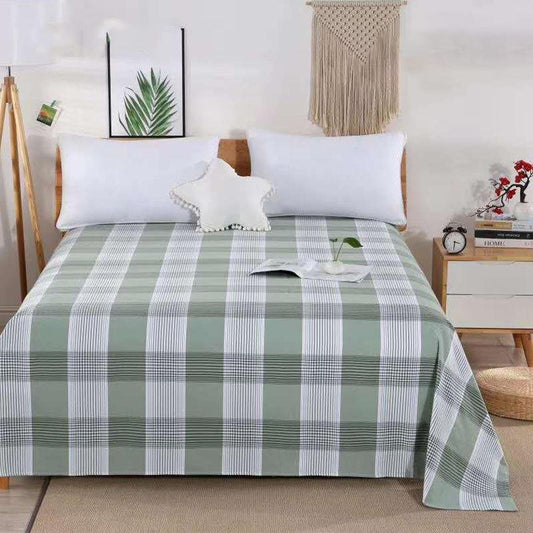 Bedding Three-piece Set Pure Cotton One-piece Bed Sheet Two Pillowcases Four Seasons Universal Naked Sleep Thick Cotton Washable