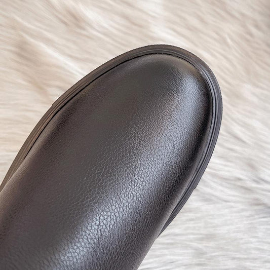 Fur Boots Women Winter Shoes Genuine Leather Ankle Booties Black Fashion Plush Warm Platform Shoes Snow Boots