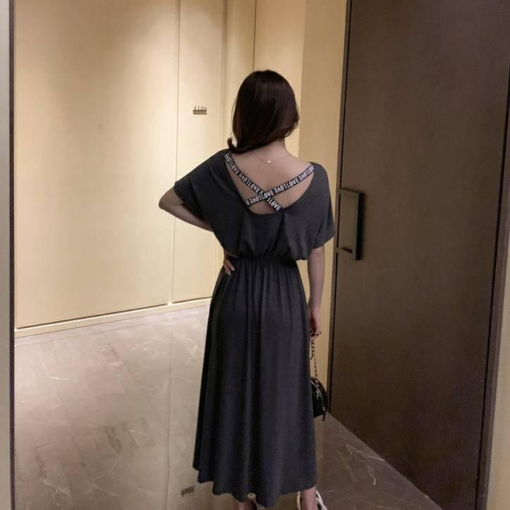 Women Lengthen Summer Light Long Sleeve Modal Cute Soft Casual Home Clothing Friends Party Dress