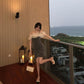 Female Summer Vintage Holiday Slim Dress Elegant Short Backless Graceful Partry A-line Dress