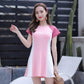 Swimsuit Women Cover Belly Slimming Split Swimsuit Round Neck Short-sleeved Shirt Swimsuit Sweet and Cute Ladies Swimsuit