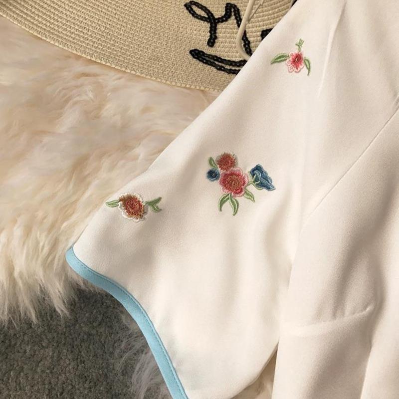 Summer Dress Improved Hanfu Daily Chinese Element Female Ancient Costume Student Fresh and Elegant Fairy Chinese Style Dress Ancient Style