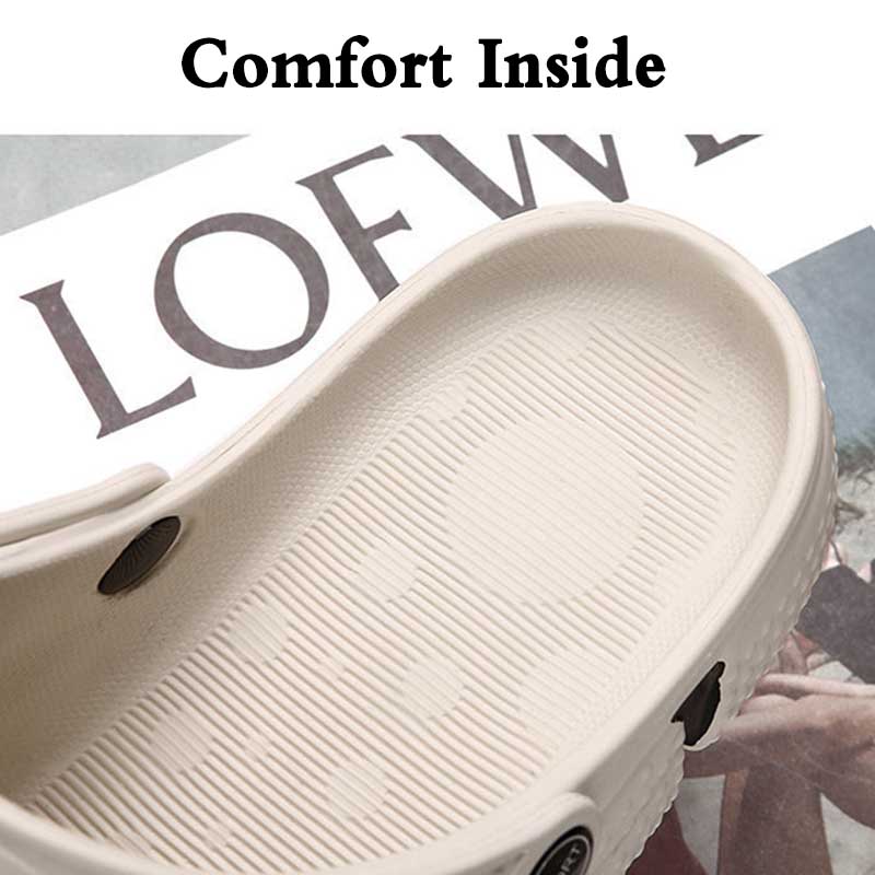 Men's Sandals Summer Outdoor Breathable Beach Hole Shoes Soft Bottom Hollow Slippers Men