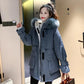 Women Winter Coat Parkas Fur Collar Hooded Down Jackets Plus Size Pocket Fashion Harajuku Female Jackets and Coats