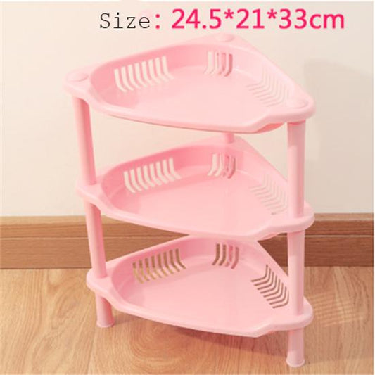 3 Layers Bathroom Shelf Kitchen Storage Shelf Desktop Living Room Shelf Tripod Snack Rack