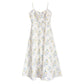 Women's Summer French Elegant Little Fresh Fairy Gentle Long Print Suspender Dress