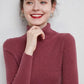 Turtleneck Pullover Sweaters Women Autumn Winter Casual Plus Size Knitted Jumper Solid Basic High Neck Tops