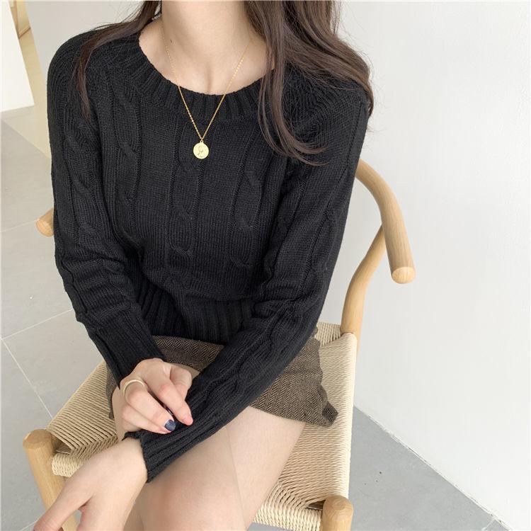 Fashion Warm Women's Sweater Autumn Winter Twist Student All-match Blouse Pullover Sweater