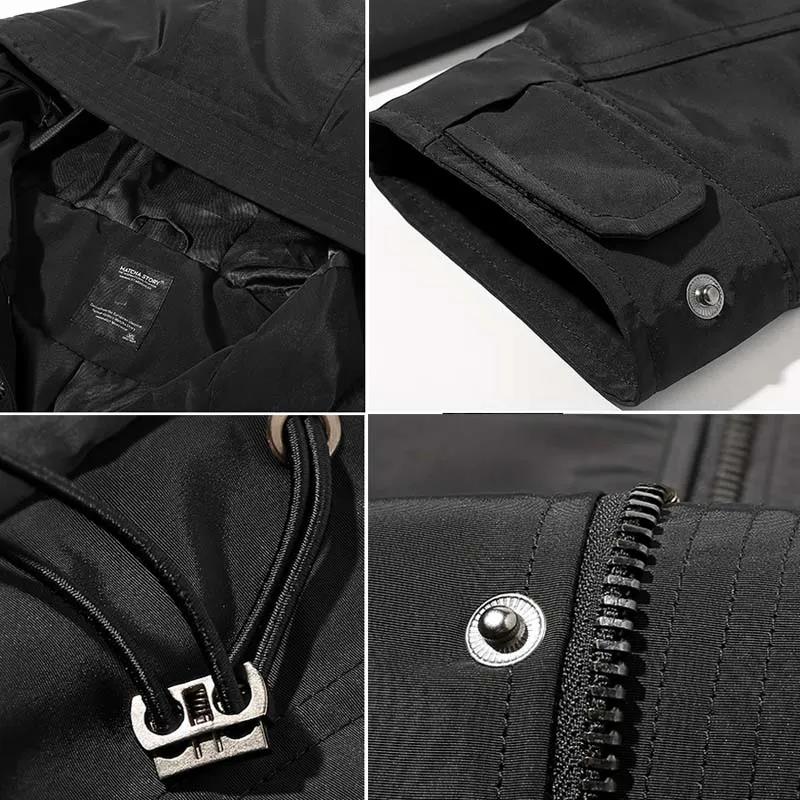 Spring and Autumn Men's Jacket Thin Loose Windbreaker Casual Mid-length Jacket Plus Fat Plus Size