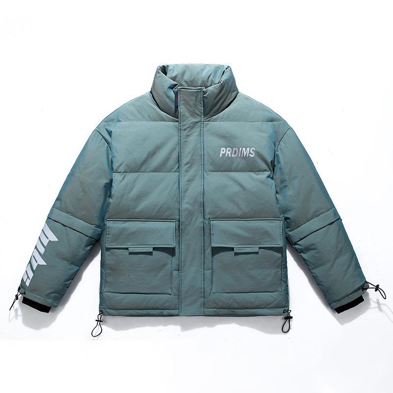 Winter Down Jacket Men's Fashion Short Shiny Jacket Tide Brand Lovers Thick Bread Jacket Padded Jacket