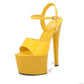 Color Pole Dance Shoes Stripper High Heels Women Sexy Show Shoes Sandals Party Club 16CM Platform High-heeled Shoes Wedding