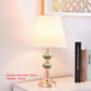 French Rustic Desk Light Fabric Lampshade Princess Room Deco Table Lamps Bedroom Lighting Fixtures