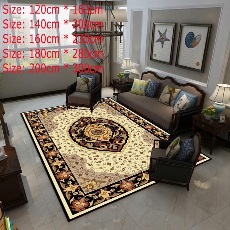 Europe Persian Carpets For Living Room Flower Rugs Home Bedroom Flower Palace Coffee Table Rug