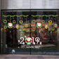 Christmas wreath window decoration storefront glass door seamless wall sticker