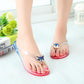 Crystal Transparent Beach Flip Flops Vacation Flip Flops Sandals and Slippers Women Summer Fashion Outside The Seaside One Size Smaller