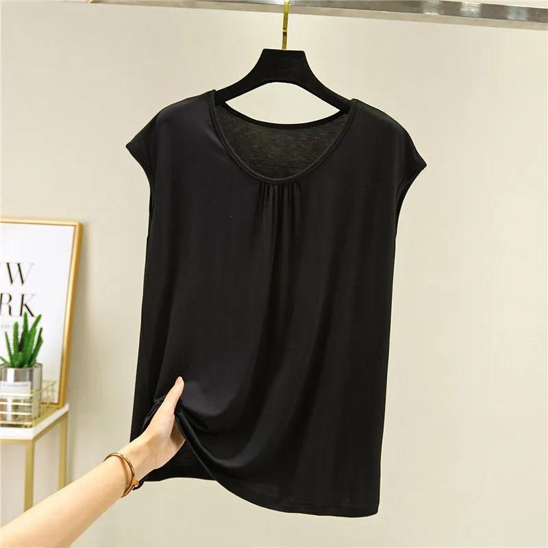 Summer Outer Wear Loose Sleeveless Vest Women's Summer Large Size Inner T-shirt Top Bottoming Shirt