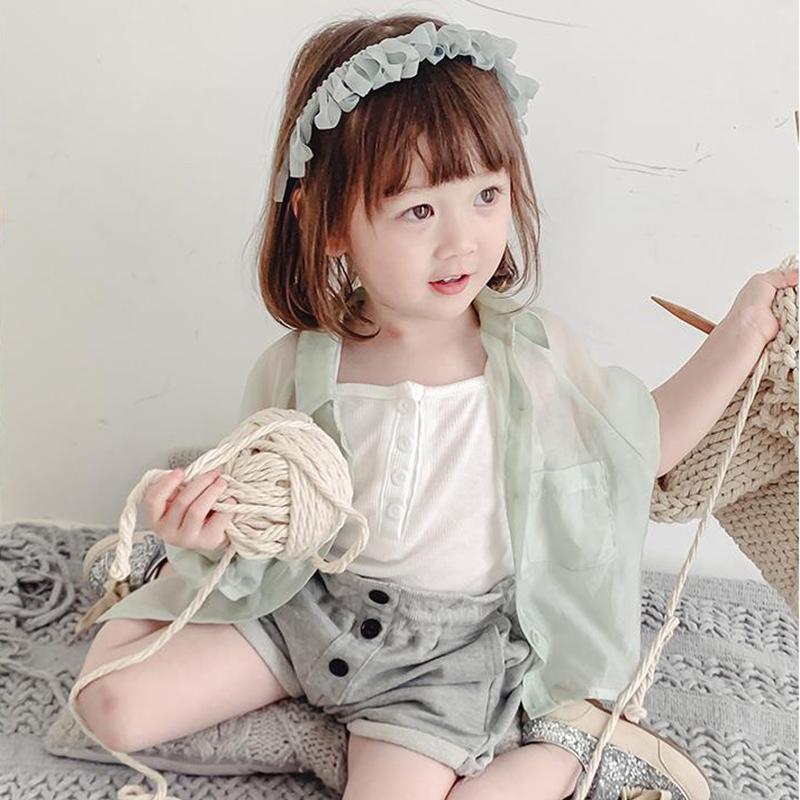 Children's Thin Sunscreen Clothing Summer Cardigan Coat Boy's and Girl's Sunscreen Clothing Breathable Air Conditioning Shirt