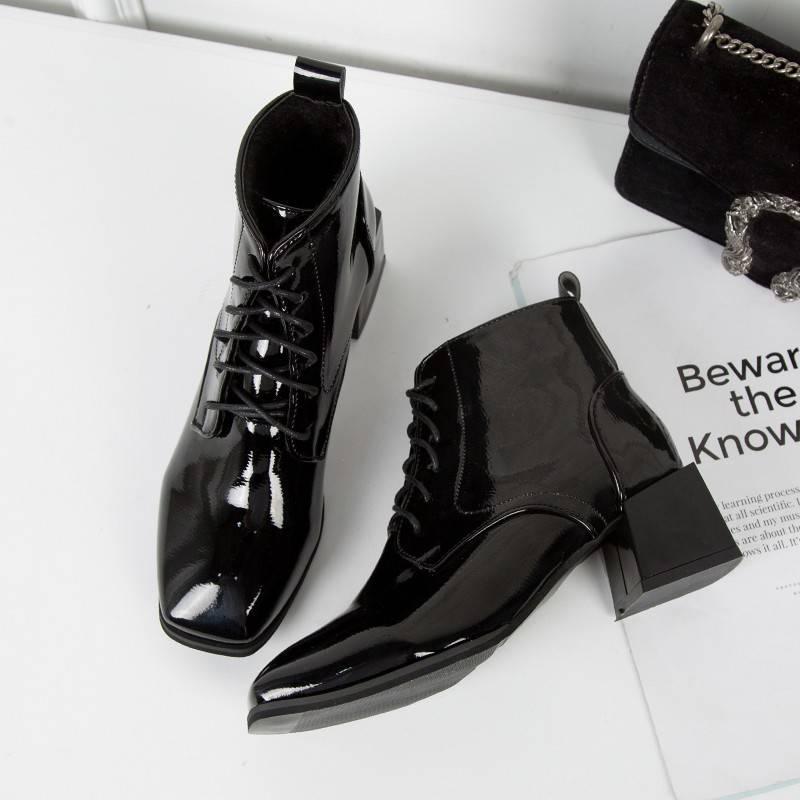 Chelsea Boot Leather Shoes Martin Boot Boot Women's Winter Warm Shoes Ankle Tread Casual Shoes