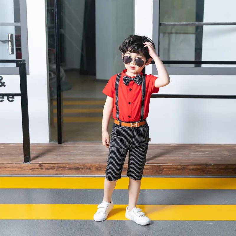 Children's Clothing Boys' Suits Children's Clothing Middle Small Children Children Baby Dresses Short-sleeved Summer DressesKorean Version