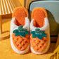 Cotton Slippers for Men and Women Autumn and Winter Home Couples Indoor Warm Cartoon Plush Slippers