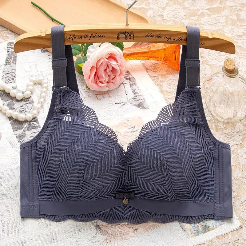 Sexy Lace Small Chest Gathered Thick Thick Adjustable Upper Collection Vice Breast Beautiful Back No Steel Ring Female Underwear Bra