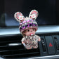 Crystal Rabbit Ears Doll Aroma Diffuser Car Creative Decoration Accessories Air Conditioning Outlet Plug-in