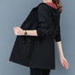 Reversible Mid-length Spring and Autumn Coat Women's Large Size Loose Jacket All-match Raincoat
