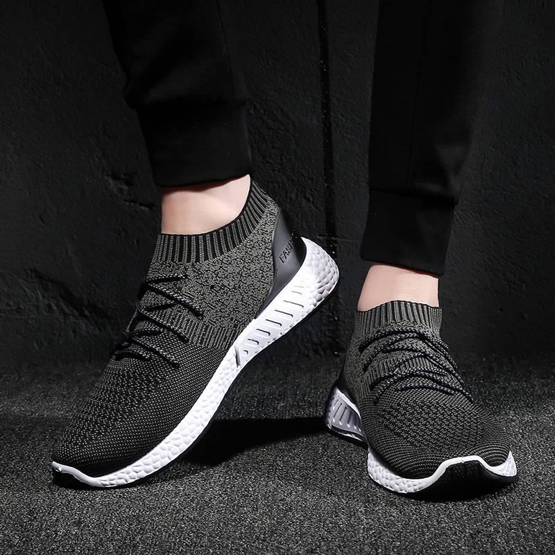 Fly -Woven Breathable Shoes Male Low Top Training Shoes Casual Lightweight Shoes Running Sneakers
