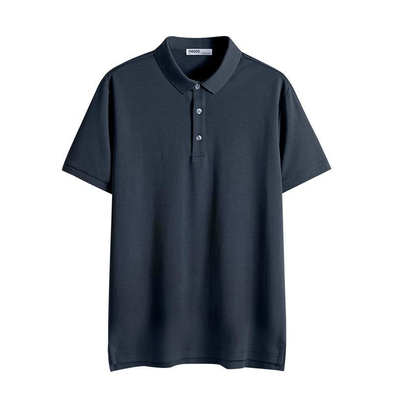 Men's   Shirt Quality Assurance Loose Short Sleeve T-Shirt Summer Hem Split Half Sleeve Lapel T-Shirt Clothes Men