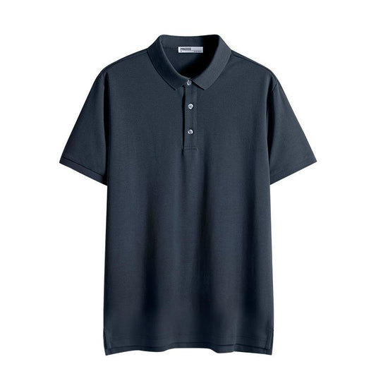 Men's   Shirt Quality Assurance Loose Short Sleeve T-Shirt Summer Hem Split Half Sleeve Lapel T-Shirt Clothes Men