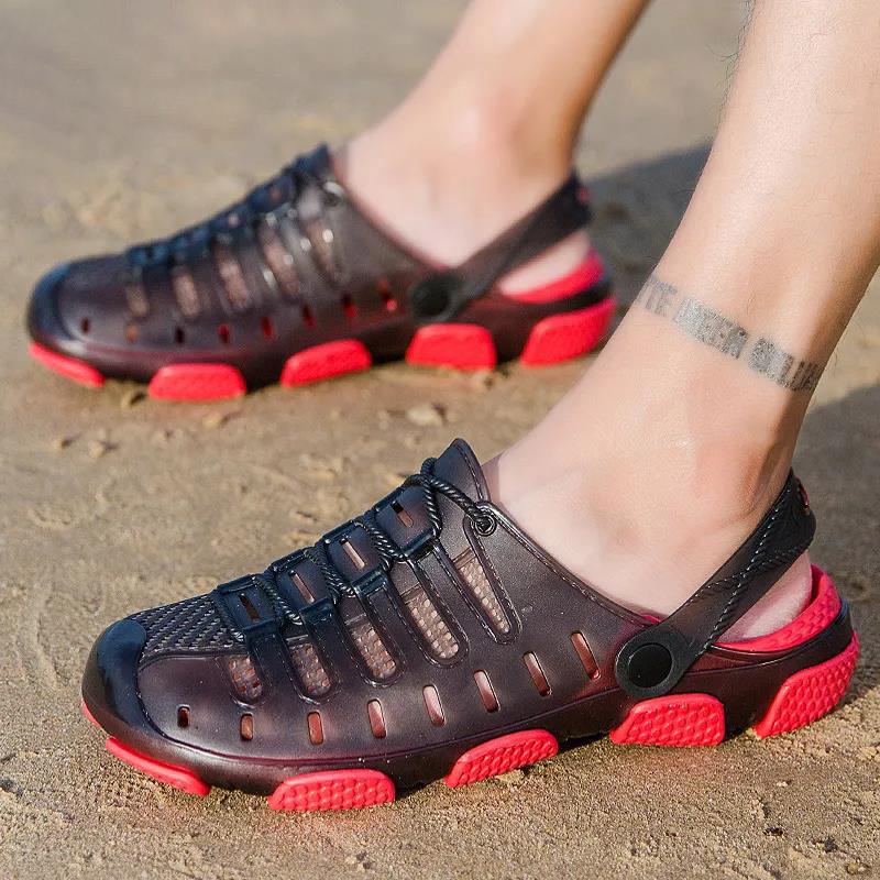 Men Sandals EVA Breathable Beach Shoes for Men Light Solid Summer Male Sandals Size 40-45 Casual Men Slippers