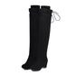 Autumn Winter Increase Wedge Heel Over Knee Boots Women's Stretch Suede High Boots