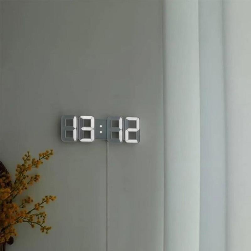 3D Voice-activated LED Digital Clock Three Modes Time Date Weather Home Desktop Creative Electronic Clock